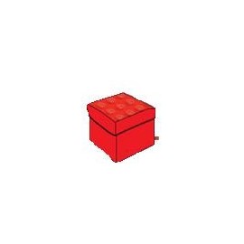 Banc de Rangement Lego Rouge