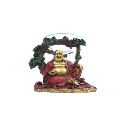 Lampe à Huile Bouddha Or et Rouge Lampe à Huile Bouddha Or et Rouge