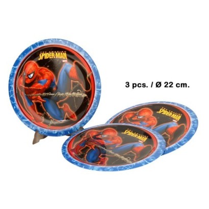 Lot de 3 Assiettes Spiderman