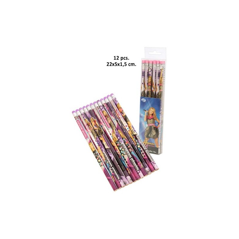 Set de 12 Crayons de Papier Hannah Montana